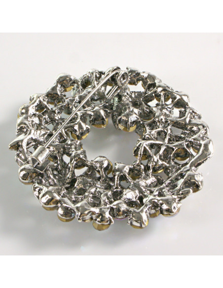 BROSZKA BROSZA VINTAGE WIENIEC CYRKONIE CRYSTAL AB LOLITA AKCESORIA