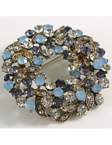 BROSZKA BROSZA VINTAGE WIENIEC NIEBIESKE...