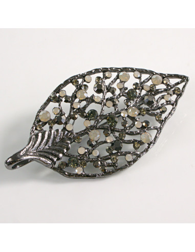 BROSZKA BROSZA  AŻUROWY LIŚĆ LISTEK...