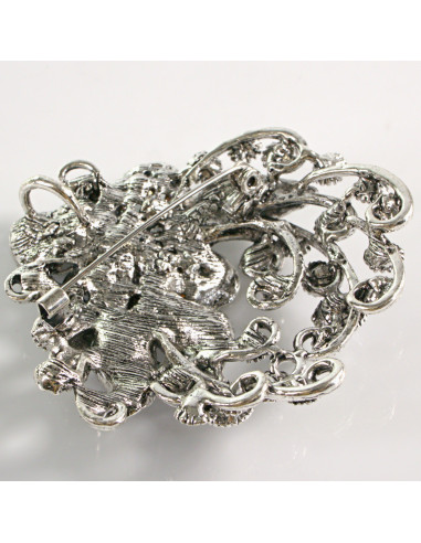 BROSZKA BROSZA DUŻA ROZETA WIENIEC Z KWIATEM...