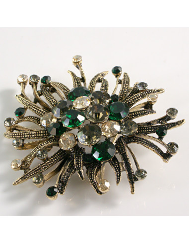 BROSZKA BROSZA DUŻA ROZETA WIENIEC Z KWIATEM...