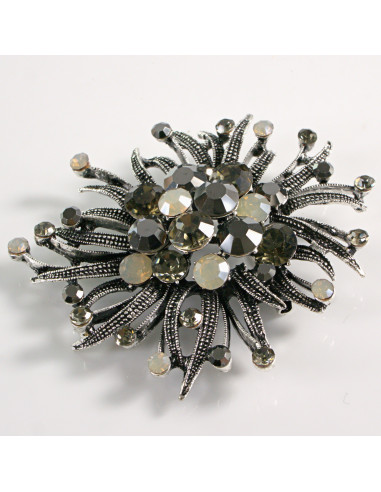 BROSZKA BROSZA DUŻA ROZETA WIENIEC Z KWIATEM...