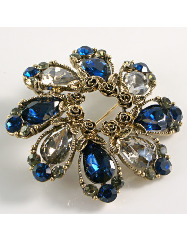 BROSZKA BROSZA ROZETA WIENIEC Z RÓŻYCZKAMI...