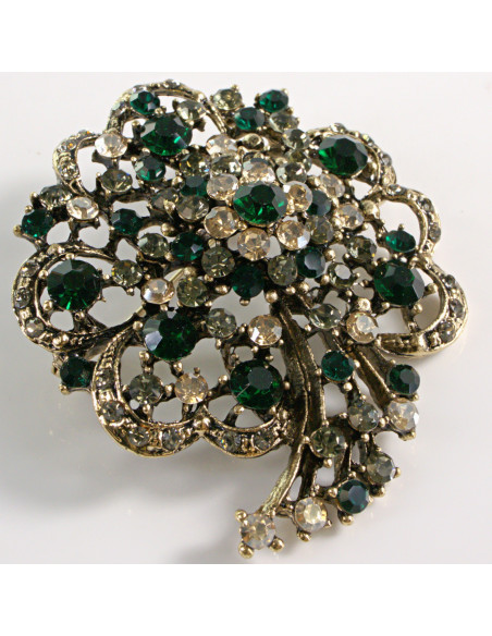 BROSZKA BROSZA DUŻA ROZETA WIENIEC Z KWIAT VINTAGE  LOLITA AKCESORIA