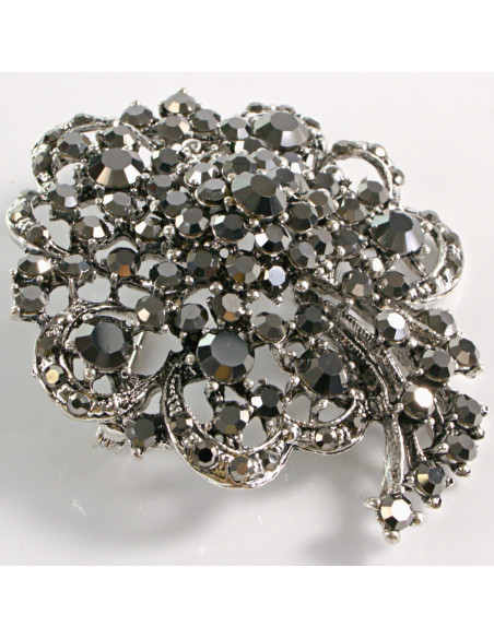 BROSZKA BROSZA DUŻA ROZETA WIENIEC Z KWIAT VINTAGE  LOLITA AKCESORIA