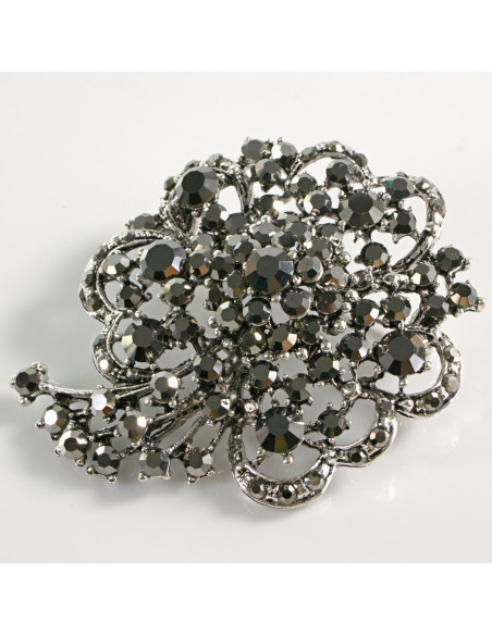 BROSZKA BROSZA DUŻA ROZETA WIENIEC Z KWIAT VINTAGE  LOLITA AKCESORIA