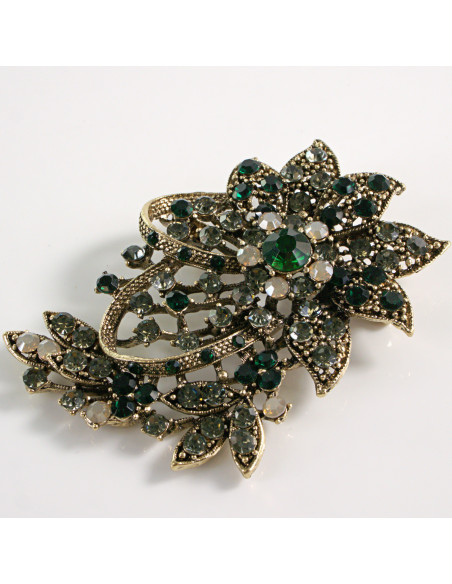 BROSZKA BROSZA DUŻY KWIAT STARE ZŁOTO  VINTAGE  LOLITA AKCESORIA