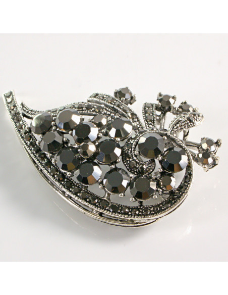 BROSZKA BROSZA RÓG OBFITOŚCI STARE SREBRO VINTAGE  LOLITA AKCESORIA