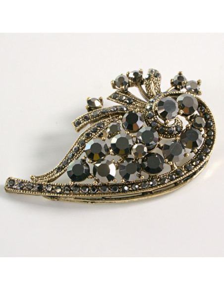 BROSZKA BROSZA RÓG OBFITOŚCI STARE ZŁOTO VINTAGE  LOLITA AKCESORIA