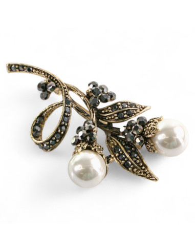 Broszka Brosza KWIAT PERŁOWE PĄKI Lolita...