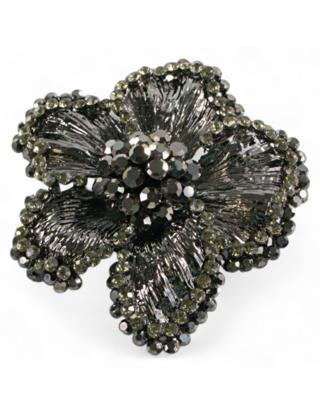 Broszka Brosza Grafitowy Kwiat Lolita Accessories