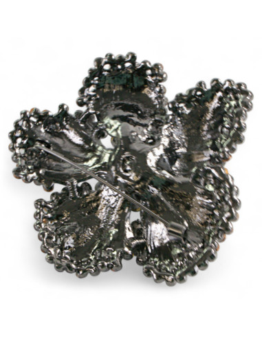 Broszka Brosza Grafitowy Kwiat Lolita Accessories