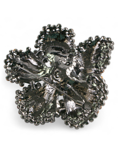 Broszka Brosza Grafitowy Kwiat Lolita Accessories