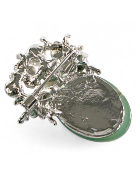 Broszka Brosza Zielona Oliwka z "Koroną" Lolita Accessories