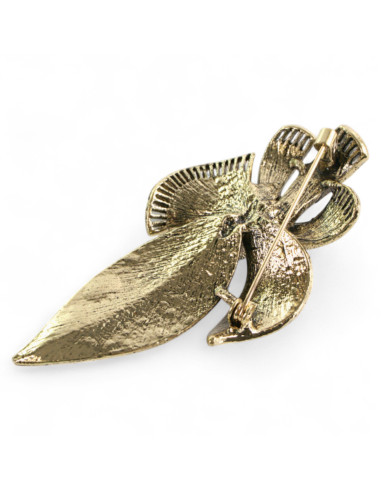 Klasyczna Broszka Brosza stare złoto Lolita...