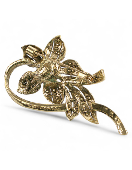 Klasyczna Broszka Brosza stare złoto z perłą Lolita Accessories