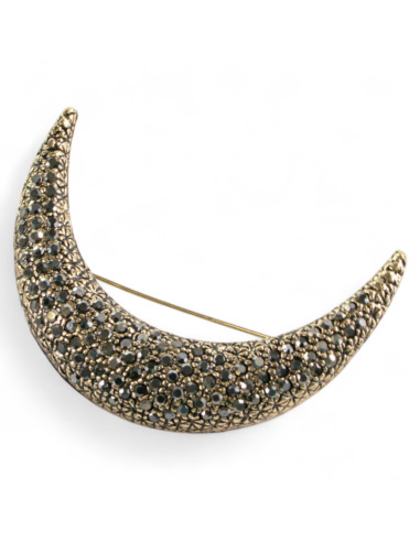Broszka Brosza Księżyc Lolita Accessories stare złoto