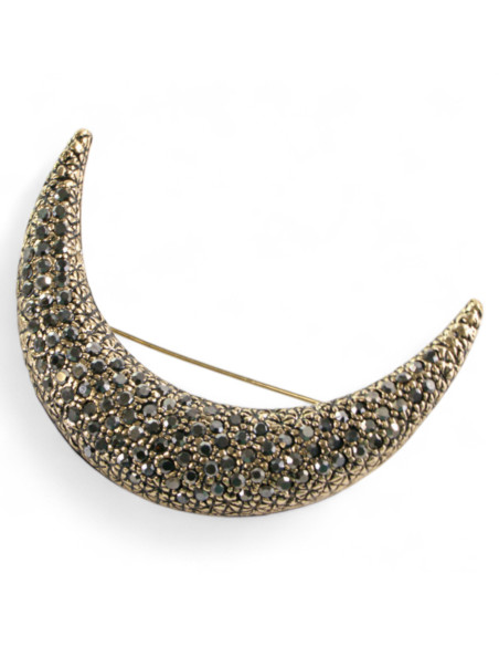 Broszka Brosza Księżyc Lolita Accessories stare złoto