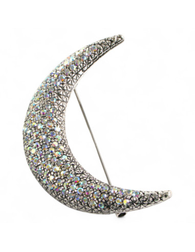 Broszka Brosza Księżyc stare srebro Lolita...