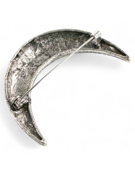 Broszka Brosza Księżyc stare srebro Lolita Accessories kolory