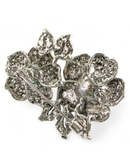 Klasyczna Broszka Brosza z perłą stare srebro Lolita Accessories