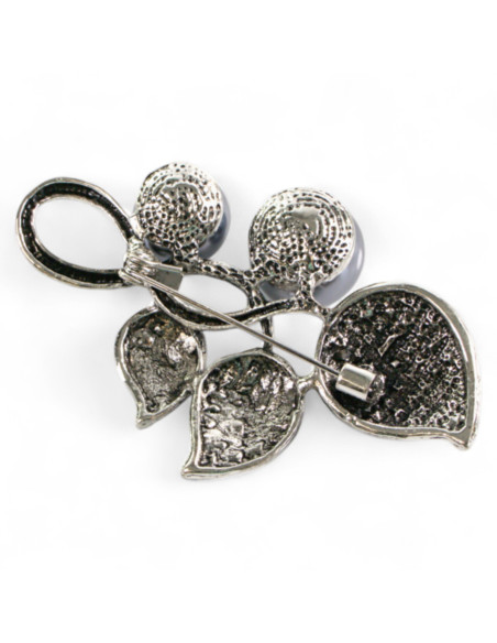 Klasyczna Broszka Brosza z perłą stare srebro Lolita Accessories