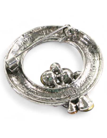 Klasyczna Broszka z czerwonymi kamieniami Lolita Accessories