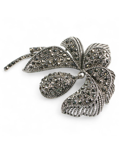 Klasyczna Broszka Brosza stare srebro Lolita...