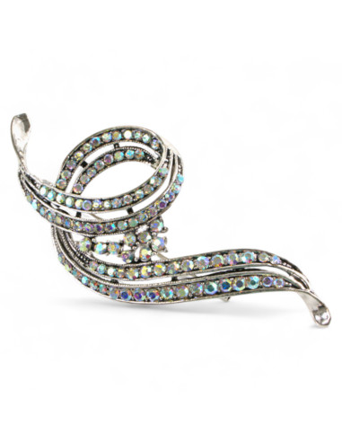 Klasyczna Broszka "Faworek" stare srebro Lolita...