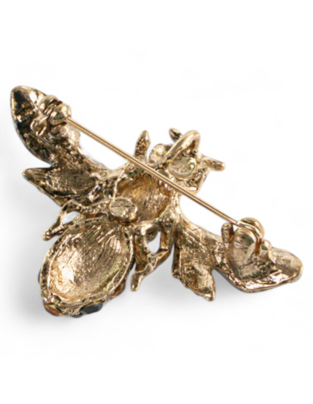 Broszka Medalion ozdobna Lolita Accessories Mucha z kamieniami