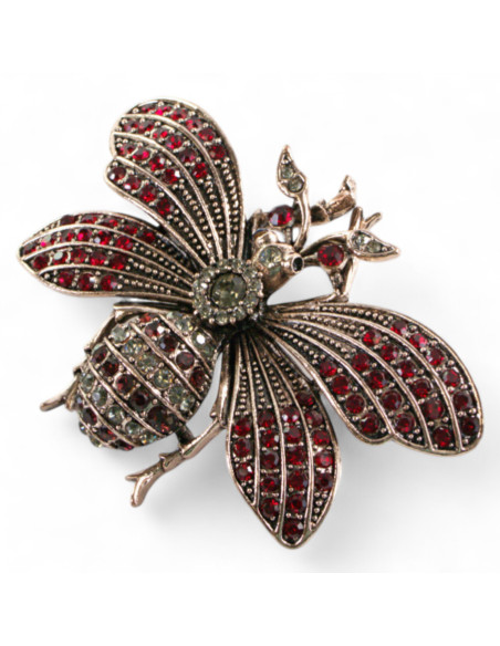 Broszka Medalion ozdobna Lolita Accessories Mucha MOTYL z kamieniami