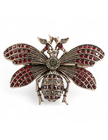 Broszka Medalion ozdobna Lolita Accessories Mucha MOTYL z kamieniami