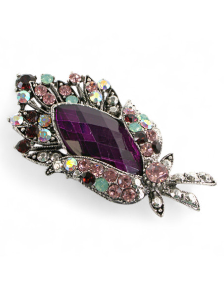 Klasyczna Broszka Brosza Wiktoriańska stare srebro Lolita Accessories