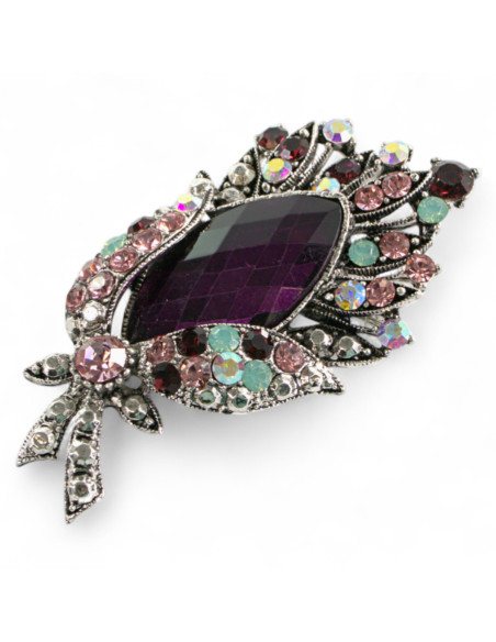 Klasyczna Broszka Brosza Wiktoriańska stare srebro Lolita Accessories