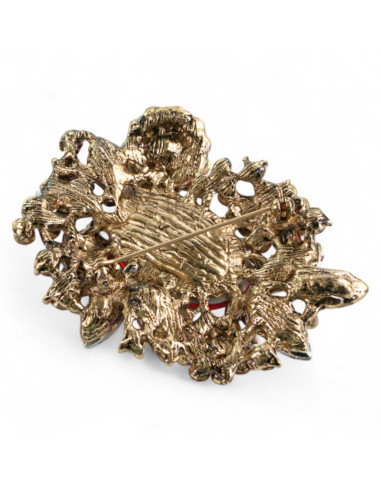 Broszka Brosza MEDALION Kamienie Lolita...