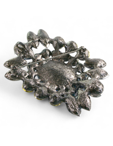 Broszka Brosza MEDALION Kamienie Lolita...