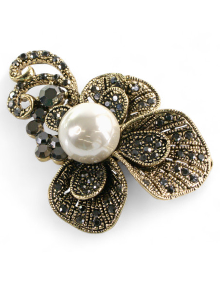 Broszka Brosza "BUKIET" z PERŁĄ Lolita Accessories Przypinka Ozdobna