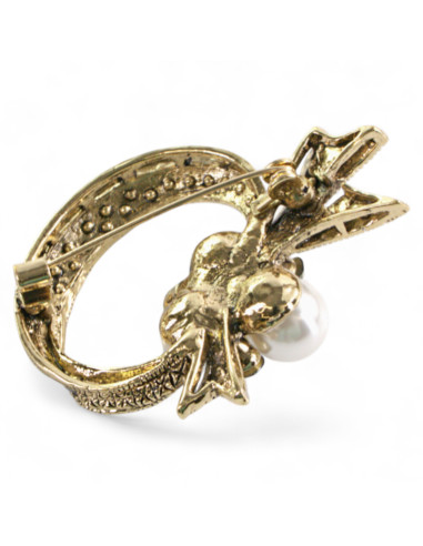 Broszka Brosza "BUKIET" z PERŁĄ Lolita...