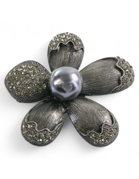 Broszka Brosza "KWIATEK " z PERŁĄ Lolita Accessories Przypinka Ozdobna