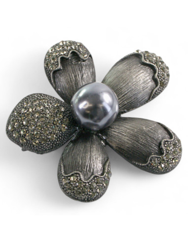 Broszka Brosza "KWIATEK " z PERŁĄ Lolita...