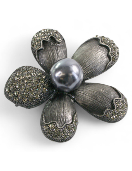 Broszka Brosza "KWIATEK " z PERŁĄ Lolita Accessories Przypinka Ozdobna