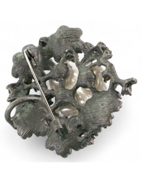 Broszka Brosza "KWIATKI " z PERŁAMI Lolita Accessories Przypinka Ozdobna