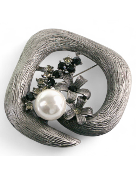 Broszka Brosza "KWIATKI " z PERŁAMI Lolita Accessories Przypinka Ozdobna