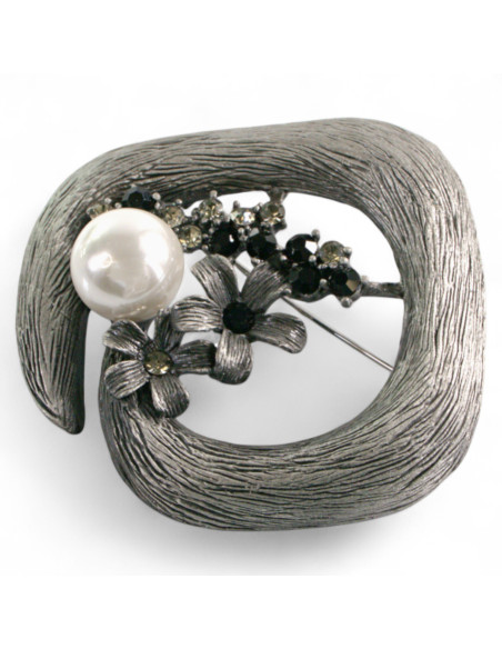 Broszka Brosza "KWIATKI " z PERŁAMI Lolita Accessories Przypinka Ozdobna