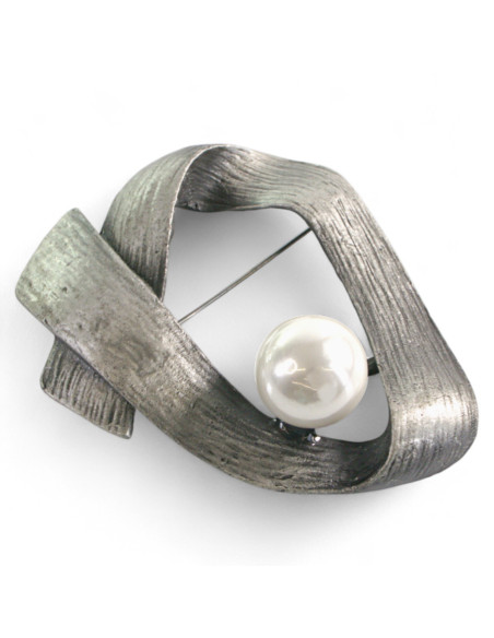 Broszka Brosza "Wstążka"z PERŁĄ Lolita Accessories Przypinka Ozdobna