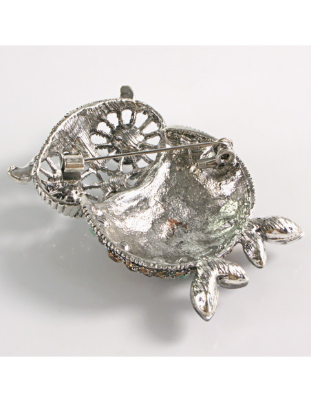 Broszka Brosza SOWA Z KAMIENIAMI Lolita Accessories Przypinka Ozdobna