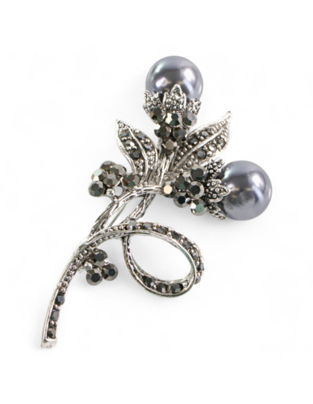 Broszka Brosza WIĄZANKA z PERŁĄ Lolita Accessories Przypinka Ozdobna