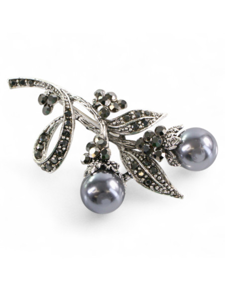 Broszka Brosza WIĄZANKA z PERŁĄ Lolita Accessories Przypinka Ozdobna