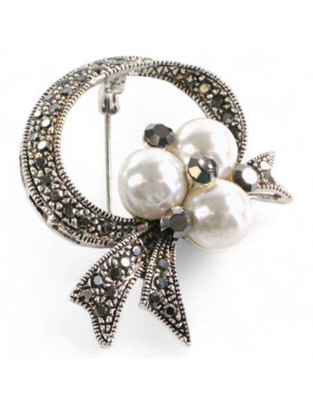 Broszka Brosza "BUKIET" z PERŁĄ Lolita Accessories Przypinka Ozdobna