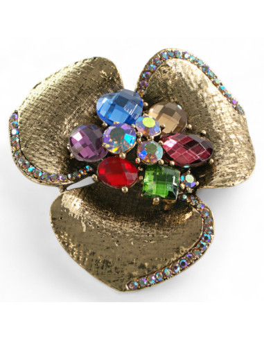 Broszka Brosza KWIAT Kamienie Lolita Accessories Przypinka Ozdobna